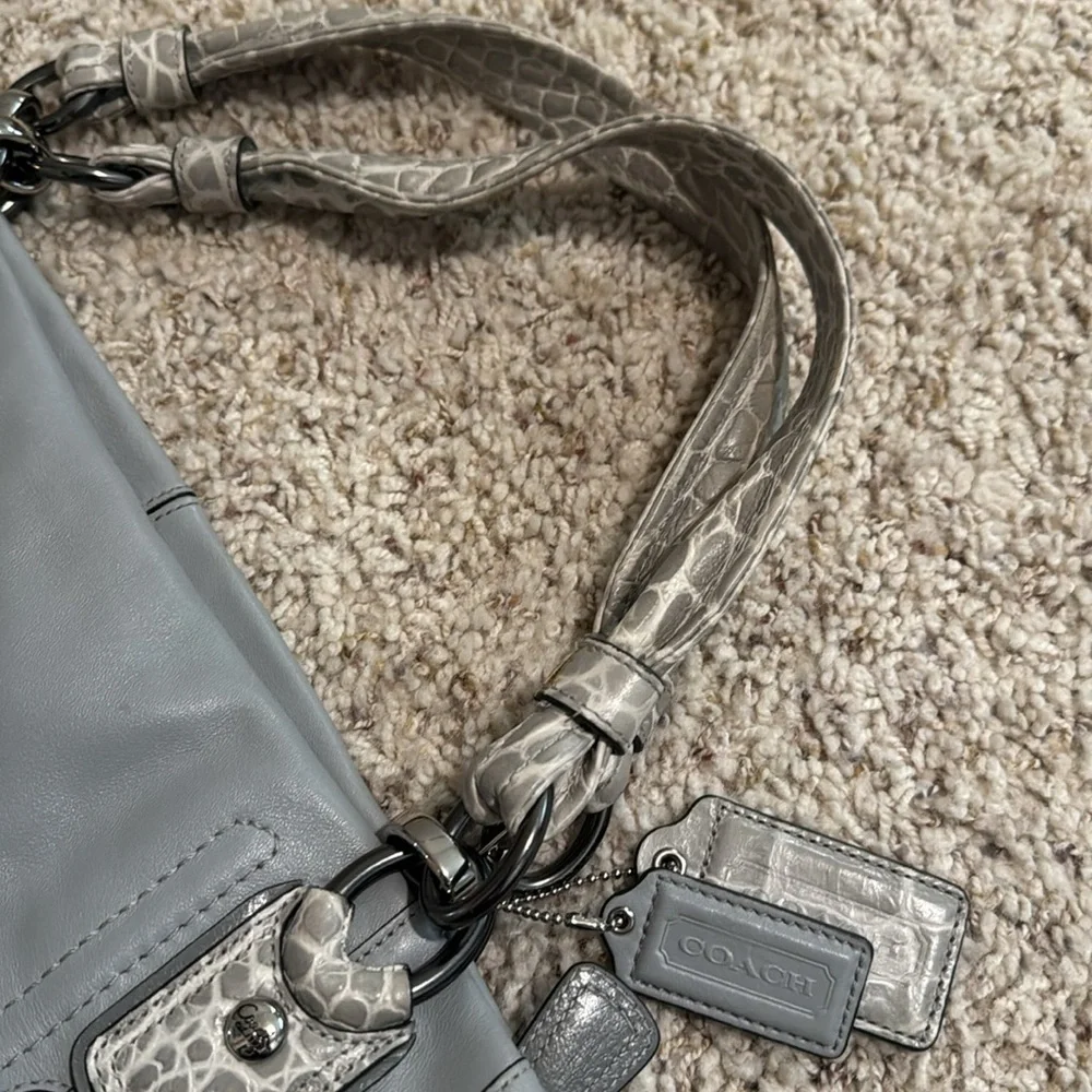 Coach Kristin Spectator Leather East/West zip shoulder bag